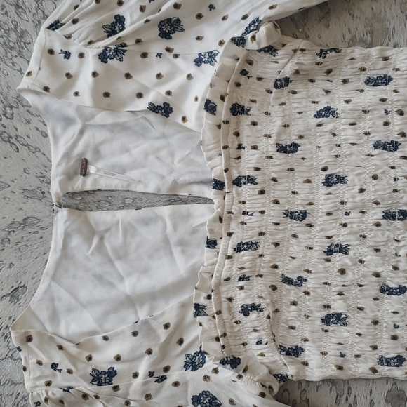 Free People Two Faces Mini Smocked Dress SzS NWOT - Picture 6 of 12